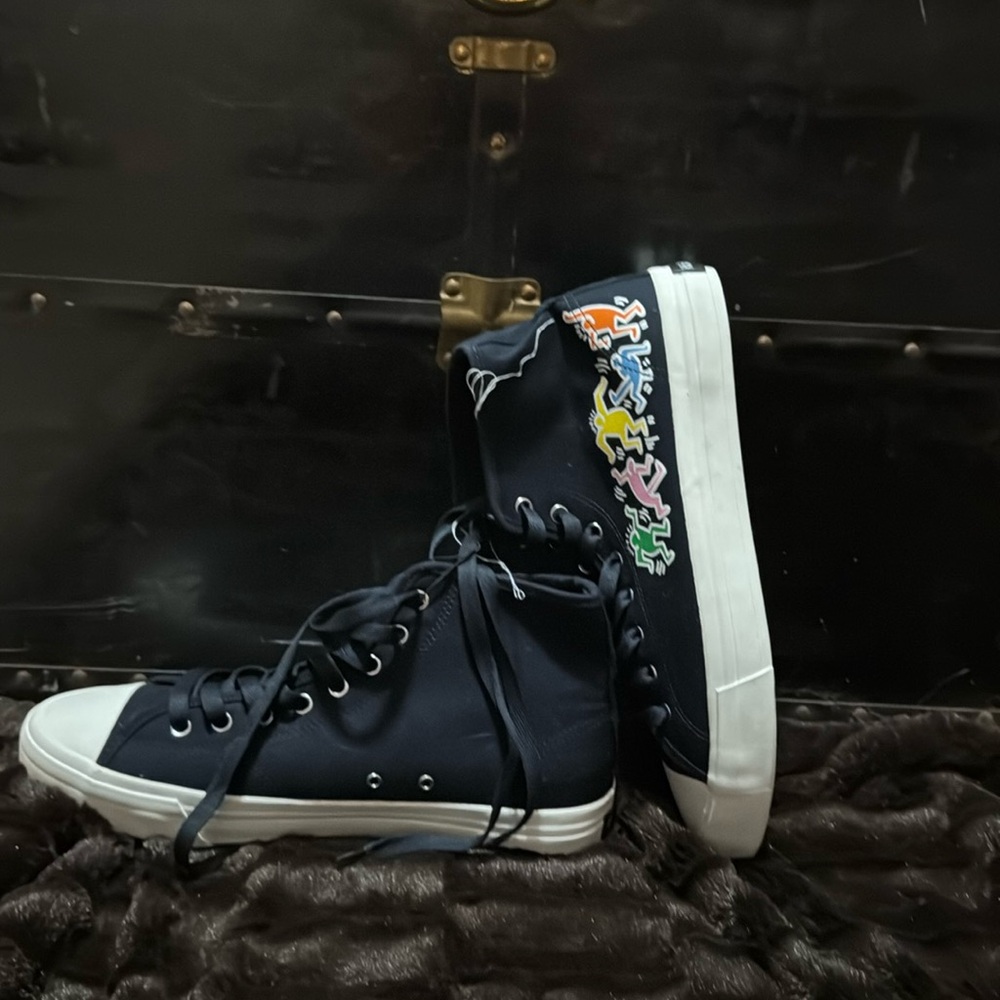 Keith Haring x H&M Canvas High Tops Black
 Sneakers Size 10